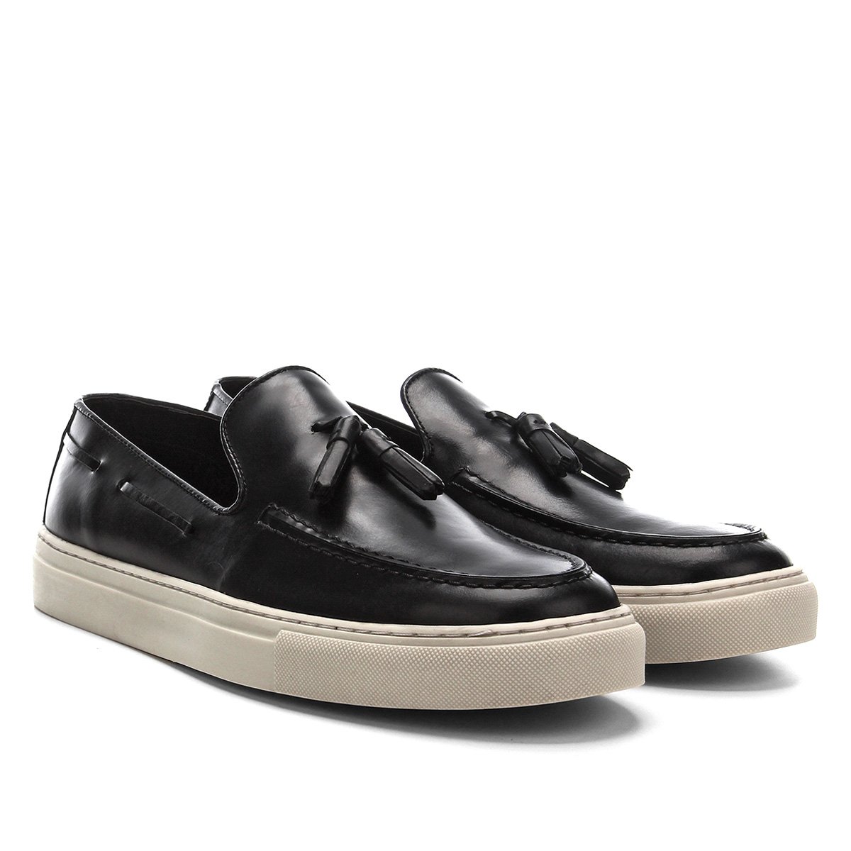 Slip On Couro Shoestock Casual Masculino - Preto | Shoestock