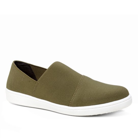 Slip On Shoestock Elástico Feminino - Verde