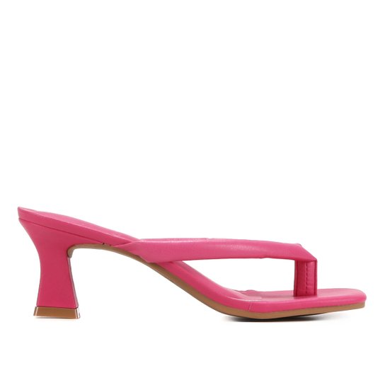 Tamanco Shoestock Basic Salto Médio - Rosa