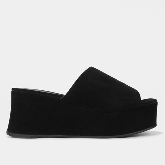 Tamanco Shoestock Flatform Camurça