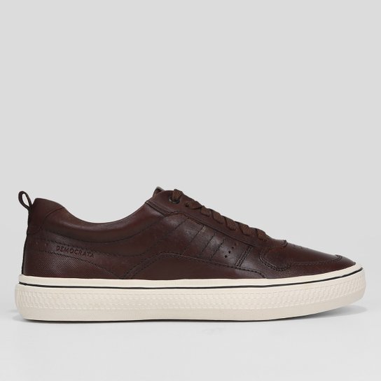 Tênis Couro Democrata Denim Casual Masculino
