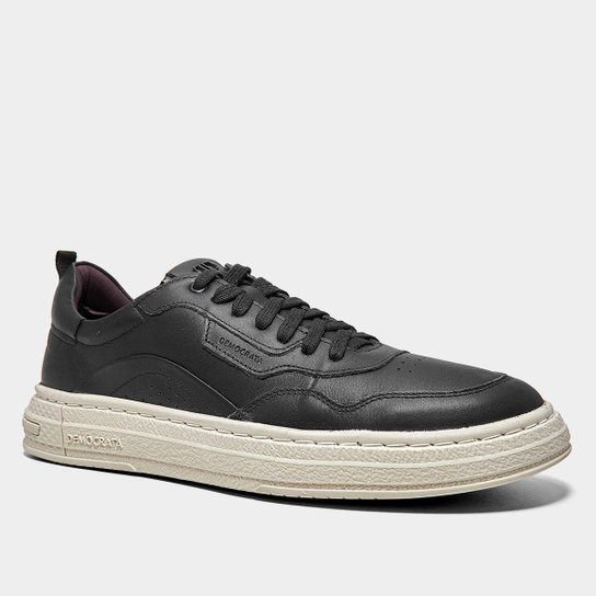 Tênis Couro Democrata Denim Jake Masculino