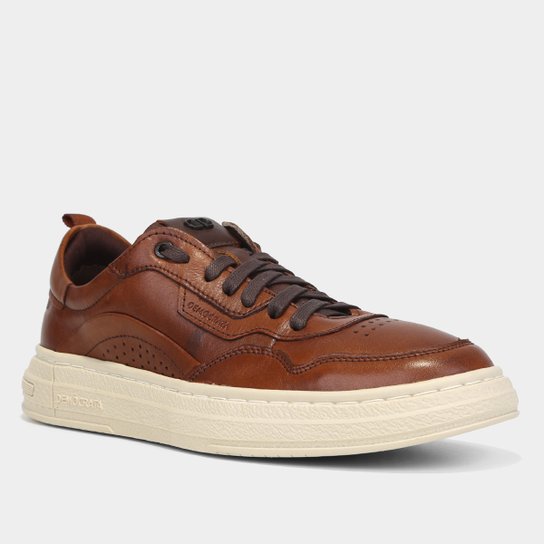 Tênis Couro Democrata Denim Jake Masculino