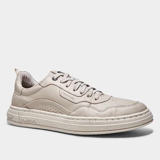 Tênis Couro Democrata Denim Jake Masculino