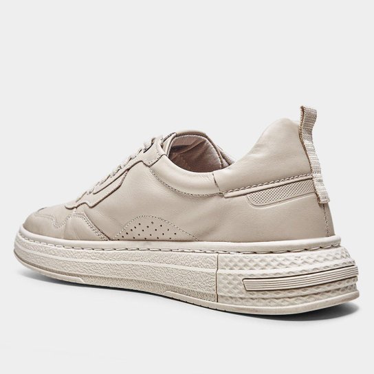 Tênis Couro Democrata Denim Jake Masculino