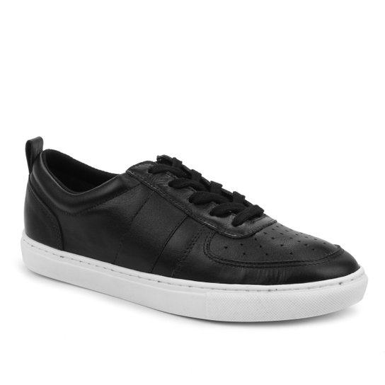 Tênis Couro Shoestock Basic Comfy Feminino - Preto