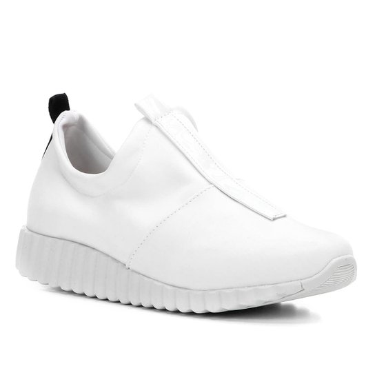 Tênis Shoestock Meia Neoprene Feminino - Branco