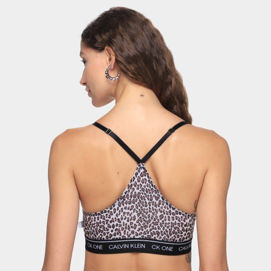 Top Calvin Klein Animal Print Zebra Alças Finas