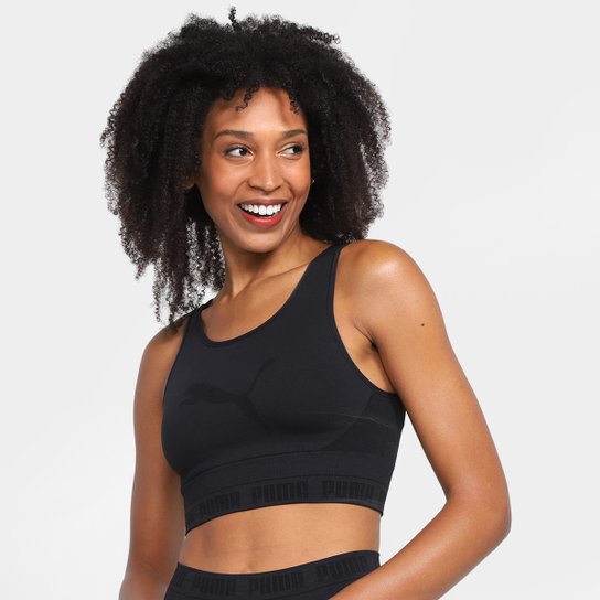 Top Puma Cropped Evoknit Média Sustentação