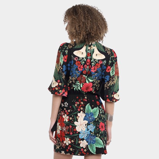 Vestido Curto Farm Kimono Menina Bonita