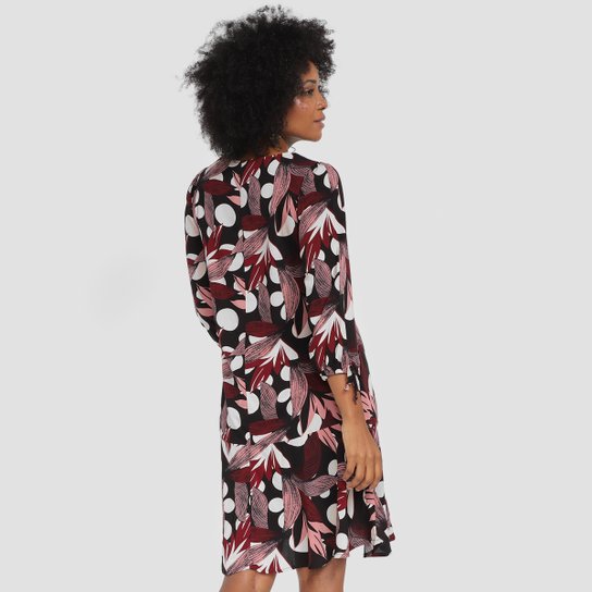 Vestido Curto The Style Box Manga Longa Babados