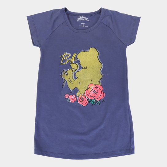 Vestido Infantil Disney Princesa Bella Flower