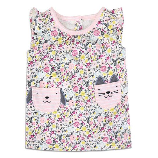 Vestido Infantil GAP Floral Bichinhos