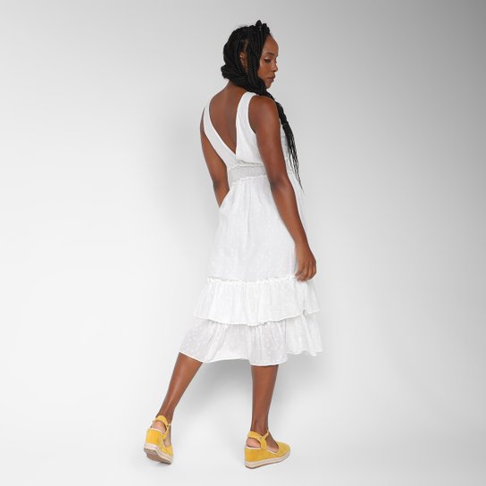 Vestido Midi All Is Love Cazani Babado