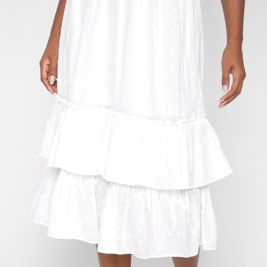 Vestido Midi All Is Love Cazani Babado